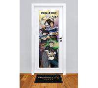 Black Clover - Affiche de porte - Groupe + 1 paquet de tesa Powerstrips® - contenu 20 pièces