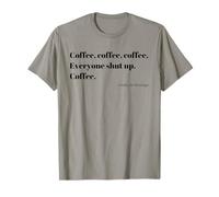 Black Coffee Everyone Shut Up Japanese Haiku Minimaliste T-Shirt