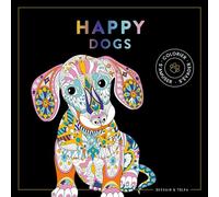Black coloriage Happy dogs