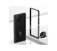 (Black)Compatible for Asus ROG Phone 8 Pro 5G / Phone 8 5G Bumper Case with Metal Frame, Camera Lens Protector & Heat Dissipation Cover