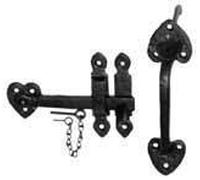 Black Cottage Suffolk Antique Thumb Latch C/W Lock broches by DoorFittings4U fente