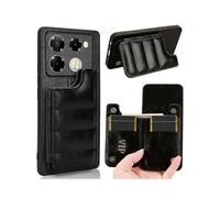 (Black)Cow Pattern Card Bag Phone Case For Infinix Note 40 Pro 5G / Note 40 Pro+ 5G hk