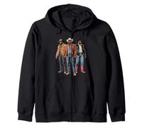 Black Cowboy Trio Western Tenues Strong Country Père Hommes Sweat à Capuche