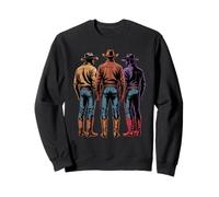Black Cowboy Trio Western Tenues Strong Country Père Hommes Sweatshirt