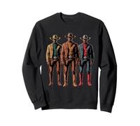 Black Cowboy Trio Western Tenues Strong Country Père Hommes Sweatshirt