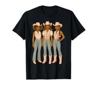 Black Cowgirl Melanin, Coquette Afro-américaine, rodéo Occidental T-Shirt