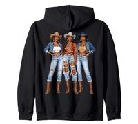 Black Cowgirl Western Country Southern Ranch Women Rodeo Sweat à Capuche