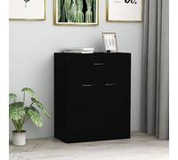 Black Credenza 60 x 30 x 75 cm - Console d'entrée polyvalente, meuble de salon, buffet, rangement par tiroir, idéal pour les cuisines, salles de bains et porches