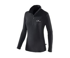 Black Crevice BCR218532 Pull de ski en polaire col roulé-femme-Noir (Noir/Argent)-42 EU