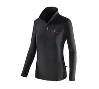 Black Crevice BCR218532 Pull de ski en polaire col roulé-femme-Noir (Noir/Rouge)-46 EU