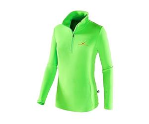 Black Crevice BCR218532 Pull de ski en polaire col roulé-femme-Vert (grün/Rot)-40 EU