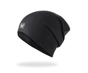 Black Crevice Bonnet Unisexe Design Sportif I Bonnet tricoté élégant Taille Unique (Taille Unique, Noir)