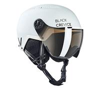 BLACK CREVICE Casco da sci Chamonix I Casco da sci Con visiera Stile Pilota in diversi Colori I Casco da sci Uomo & Donna I Casco da Snowboard Unisex I Casco da sci traspirante I Regolabile