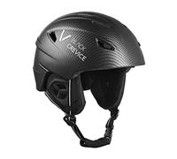Black Crevice Casque de Ski à Rayures Mixte Adulte, Noir Carbone Mat/Blanc, M (57-58 cm)