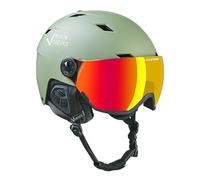 BLACK CREVICE Casque de ski avec visière Kirchberg Olivine, L (58-61 cm)