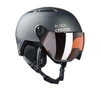 BLACK CREVICE Casque de Ski Ischgl I Casque Ski Antichoc au Design Sportif en différentes Couleurs I Casque de Ski Hommes & Femmes I Casque de Snowboard I (S, Carbone Noir Mat/Blanc)