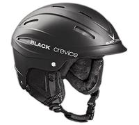 BLACK CREVICE Casque de Ski Ischgl I Casque Ski Antichoc au Design Sportif en différentes Couleurs I Casque de Ski Hommes & Femmes I Casque de Snowboard I Casque de Ski (S, Noir)