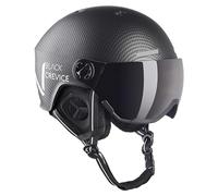 Black Crevice Casque de ski KAPRUN avec visière, blanc carbone mat/noir, M/L (58-61)..