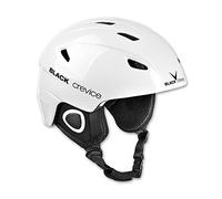 BLACK CREVICE Casque de Ski Kitzbühel I Casque de Ski au Design Sportif en différentes Couleurs I Casque de Ski Hommes & Femmes I Casque en Polycarbonate I Casque (M, Blanc Carbone)