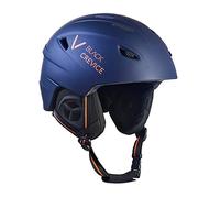BLACK CREVICE Casque de Ski pour Enfants Streif I au Design Sportif en différentes Couleurs I Casque de Ski Antichoc pour garçons et Filles I Casque de (49-51 cm), Mat Marine/Orange