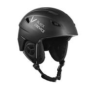 BLACK CREVICE Casque de Ski pour Enfants Streif I au Design Sportif en différentes Couleurs I Casque de Ski Antichoc pour garçons et Filles I Casque de Ski (54-55 cm), Mat Noir/Blanc