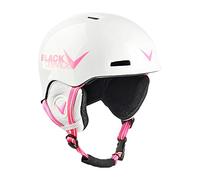 BLACK CREVICE Casque de Ski pour Enfants Stubai I Casque au Design Sportif en différentes Couleurs I Casque de Ski Anti-Chocs pour Filles & garçons I Casque de Ski (52-54, Blanc/Rose)