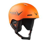 BLACK CREVICE Casque de Ski pour Enfants Stubai I Casque au Design Sportif en différentes Couleurs I Casque de Ski Anti-Chocs pour Filles & garçons I Casque de (52-54, Orange/Noir)