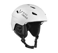 BLACK CREVICE Casque de Ski Streif I Casque de Ski Antichoc Design Sportif différentes Couleurs I Casque de Ski Hommes & Femmes I Casque de Snowboard I (XL, Blanc Carbone Mat/Noir)