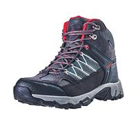 Black Crevice Chaussures de Trekking Hautes pour Femme Botte d'alpinisme, Noir/Rouge, 36 EU