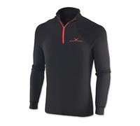 Black Crevice Col roulé de Ski à Zip pour Homme BCR11203, Mixte, Skirolli, Noir/Rouge, XXL