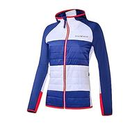 Black Crevice Damen wattierte Hybrid Jacke Jacket, Blau/Weiß, 48 Femme