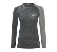 Black Crevice Femme Black Crevice Damen Langarmshirt Aus Merino Wolle Sous vêtement fonctionnel , Anthracite/Gris, 40 EU