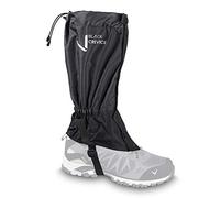 Black Crevice Guêtres I Guêtres d'extérieur imperméables et Coupe-Vent I Guêtres d'hiver Robustes et durables en Polyester I Guêtres de Neige Noires Hommes et Femmes I Guêtres Taille Unique