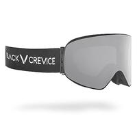 Black Crevice Lunettes de Ski avec Verres cylindriques, Noir/argenté Miroir