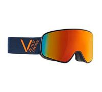 Black Crevice Lunettes de Ski Schladming - Double écran - Revêtement Anti-buée - Protection UV400 (Bleu Marine/Orange/Orange, Taille L (Tour de tête 58-61 cm)