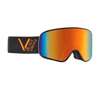 Black Crevice Lunettes de ski - Schladming - Double pare-brise, revêtement anti-buée - Protection UV400 (Noir/orange, L (circonférence de la tête 58-61 cm))..