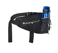 BLACK CREVICE Porte-Boisson I Ceinture de Marche avec Gourde intégrée 0,5 l I Compartiment Principal avec Poche en Plus pour Accessoires I Ceinture réglable I Dos rembourré I 100% Polyester