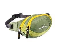 BLACK CREVICE Sac Ceinture I Sac Banane Hommes & Femmes I Ceinture réglable I Dos rembourré I Sac Ceinture avec 2 Poches à Fermeture éclair I Sac Banane Sport en 4 Couleurs