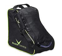 Black Crevice Sac pour Chaussures de Ski de Fond & Accessoires I avec Grande Ouverture & Fermeture éclair I Oeillets d'aération au Fond I 100% Polyester I Dimensions : 40x36x26cm