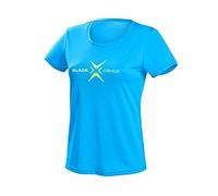 Black Crevice Shirt Fonctionnel Femme I Shirt de Sport Femme en Couleurs & Tailles variés I Shirt de Course Femme avec Motifs imprimés I Shirt Femme Respirant I T-Shirt Femme 100% Polyester