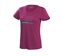 Black Crevice Shirt Fonctionnel Femme I Shirt de Sport Femme en Couleurs & Tailles variés I Shirt de Course Femme avec Motifs imprimés I Shirt Femme Respirant I T-Shirt Femme 100% Polyester