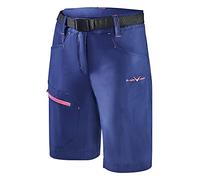 Black Crevice Short de trekking pour femme I Short de randonnée court I Short d'extérieur pour femme I Imperméable et séchage rapide I Short de randonnée résistant et respirant avec poches, Bleu acier