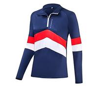 Black Crevice T-Shirt Fonctionnel à Fermeture éclair Femme I T-Shirt Haut de Gamme Femme en Polyester-élasthanne I T-Shirt de Sport régulateur d'humidité I T-Shirt Sport Confortable Femme