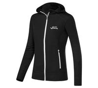 Black Crevice Veste à capuche en mérinos femme I Veste en mérinos de haute qualité I 70% laine mérinos & 30% PE I Hoodie en mérinos thermorégulateur I Pullover en mérinos I Sans mulesing