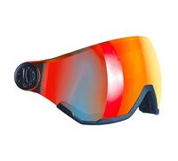BLACK CREVICE Visière de rechange avec protection complète pour casque de ski Arlberg, Gstaad, Saalbach & Silvretta I 5 couleurs I Revêtement anti-buée et protection UV 400 (Revo rouge)