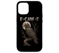 Black Crow F-Caw-F Full Moon Gothic Black Bird Humour Adulte Coque pour iPhone 12/12 Pro