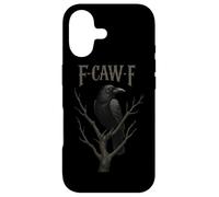 Black Crow F-Caw-F Full Moon Gothic Black Bird Humour Adulte Coque pour iPhone 17