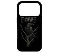 Black Crow F-Caw-F Full Moon Gothic Black Bird Humour Adulte Coque pour iPhone 17 Pro
