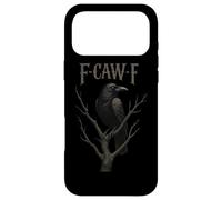 Black Crow F-Caw-F Full Moon Gothic Black Bird Humour Adulte Coque pour iPhone 17 Pro Max