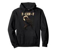 Black Crow F-Caw-F Full Moon Gothic Black Bird Humour Adulte Sweat à Capuche